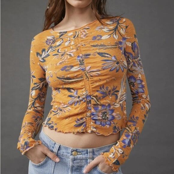 Free People We The Free Dreamed of You Floral Long Sleeve Top - Picture 1 of 8